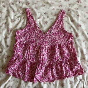 Vintage GAP Pink Floral Tank Top